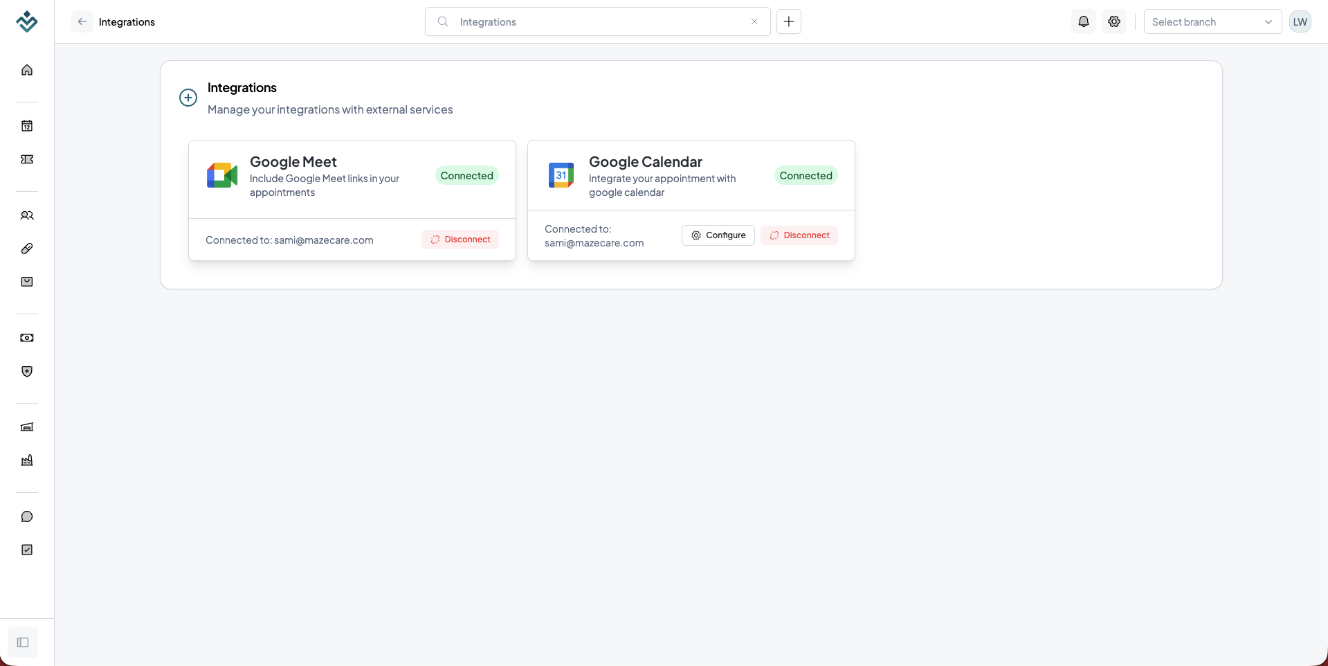 Google Integration Connected