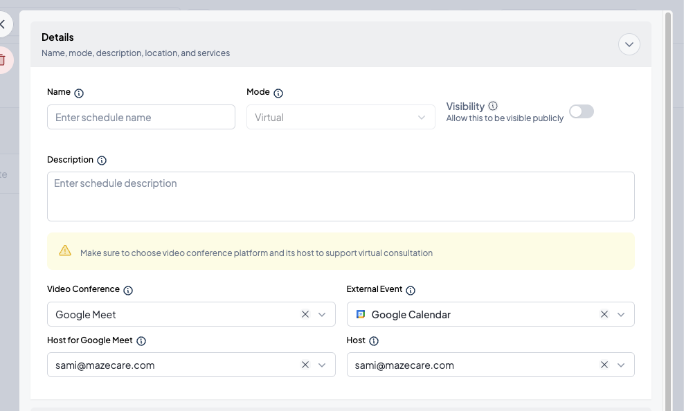 Set Provider and Account