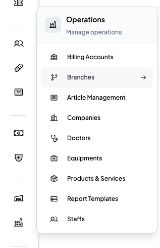 Branch Menu