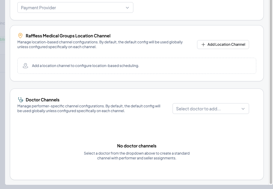 Service Offerings Booking Channels