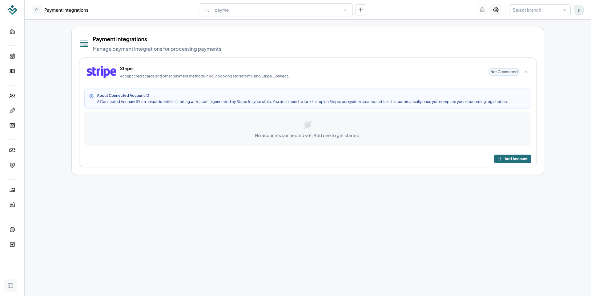 Payment Integrations Dashboard