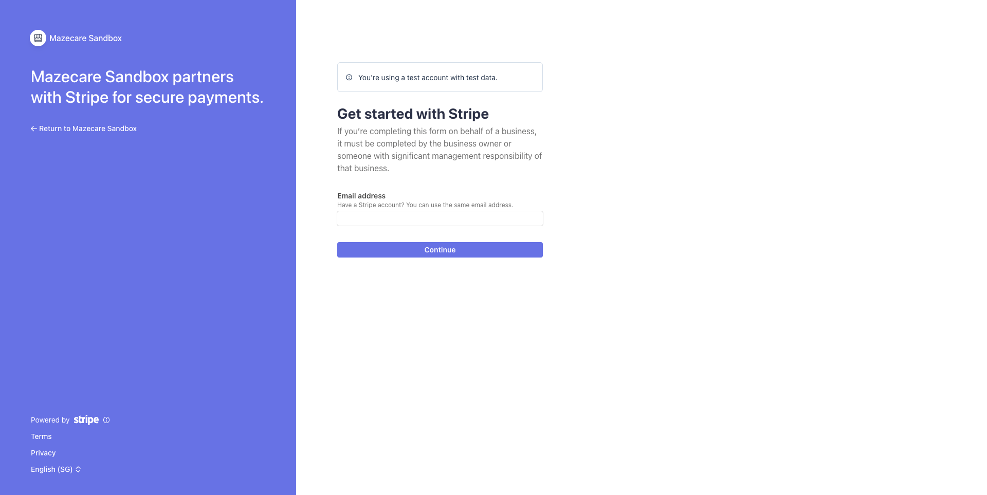 Stripe Onboarding Portal