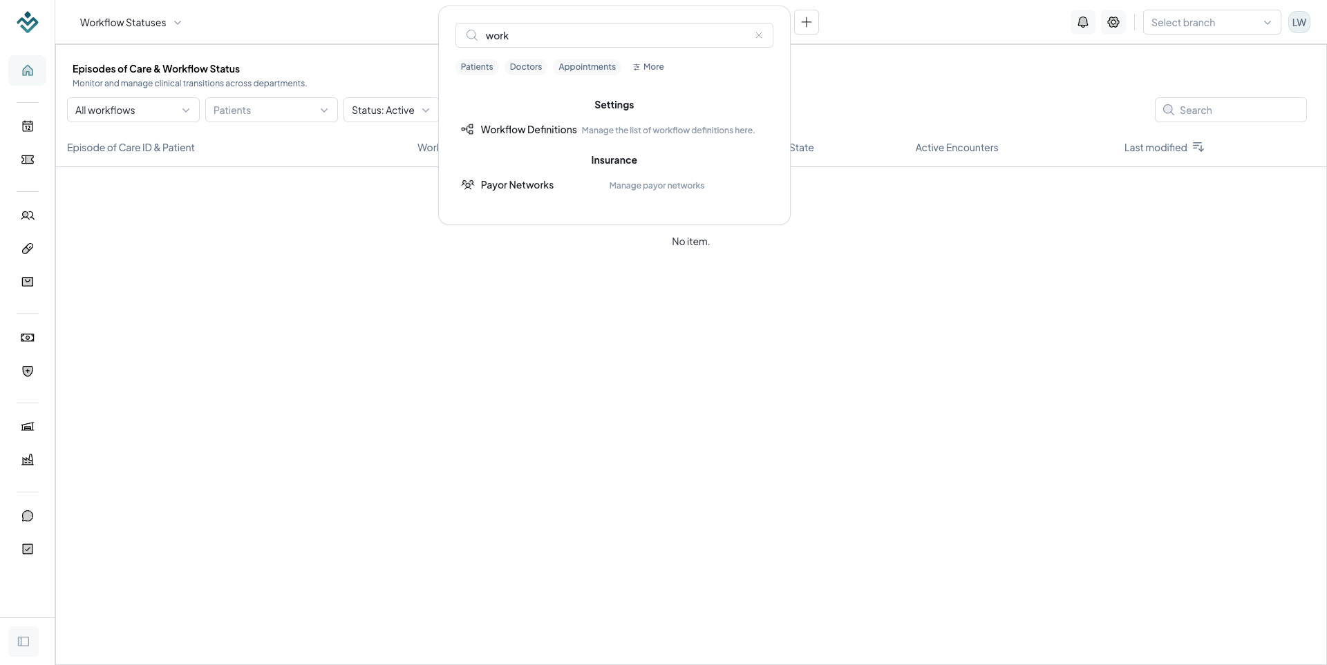 Search Workflow via Global Search